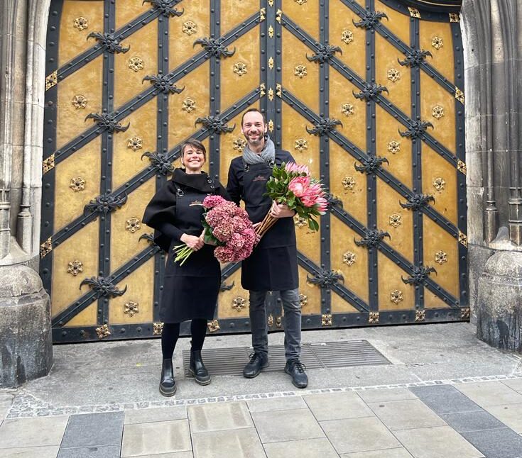 Floristen in Floristenschürze